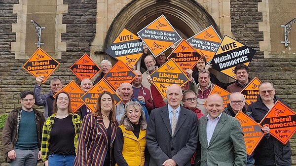 Uplands Councillors with Swansea Lib Dem Team