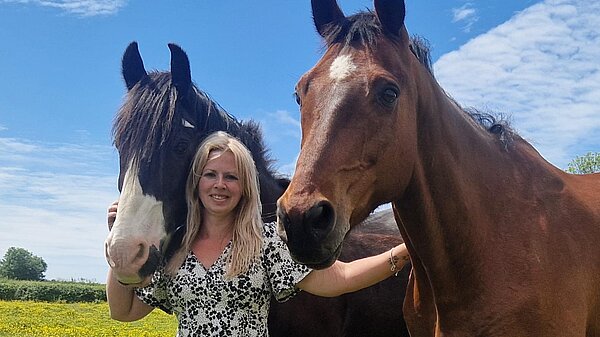 Beth with her horses in Fairwood