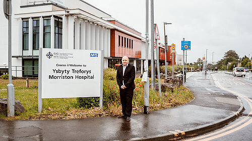 Sam Bennett outside Moriston Hospital