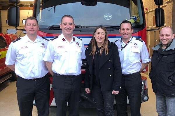 Cllr Sam Bennett and Jane Dodds meeting with Chief Fire Officer
