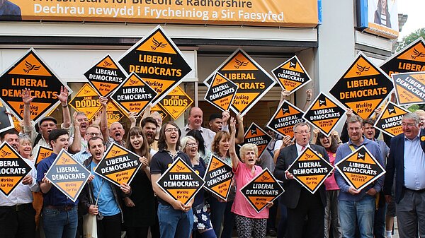 Liberal Democrats Celebrating