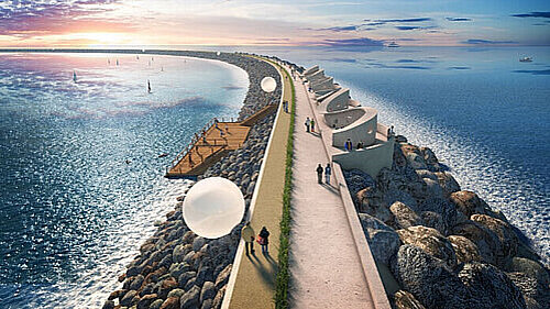 Artist Impression of Swansea Bay Tidal Lagoon