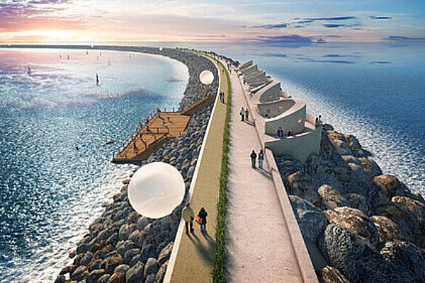 Artist impression of Swansea Bay Tidal Lagoon